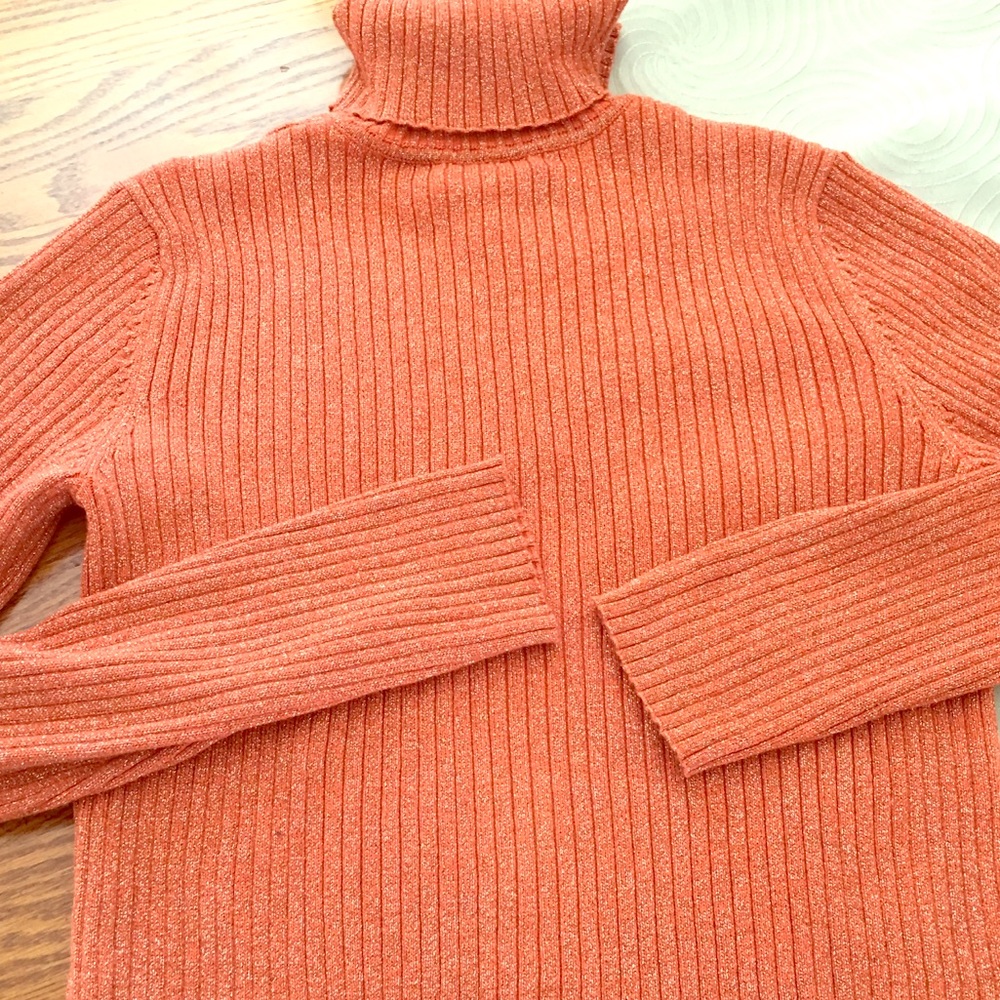 The Limited Sparkle burnt orange turtleneck